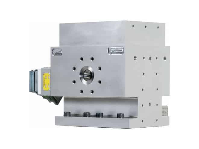 Nordson's EDI distribution block and adapters are used to optimize the flow of molten polymer to dies.